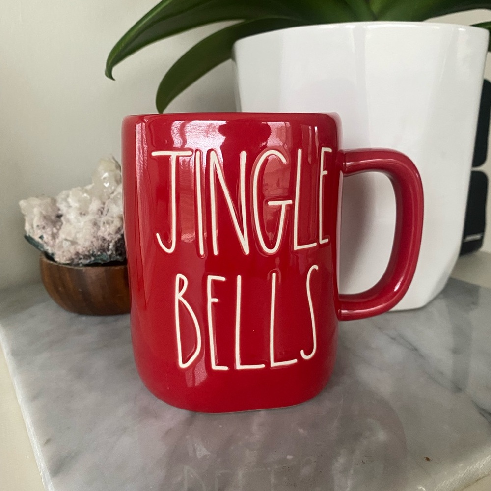 Rae Dunn Red Jingle Bells Mug